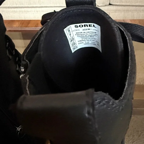 Sorel ONA AVE Women’s Black Waterproof Leather Platform Combat Boot Size 9 - Picture 12 of 17